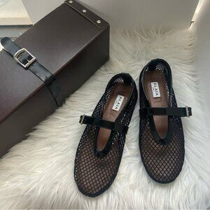 Alaia Black Mesh Women's Loafers
